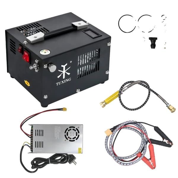 TUXING PCP Luftkompressor, 4500PSI Högtryck, Elektrisk Drift,110V