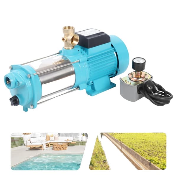 Rostfri centrifugalpump, 1300W effekt, hög effektivitet,EU