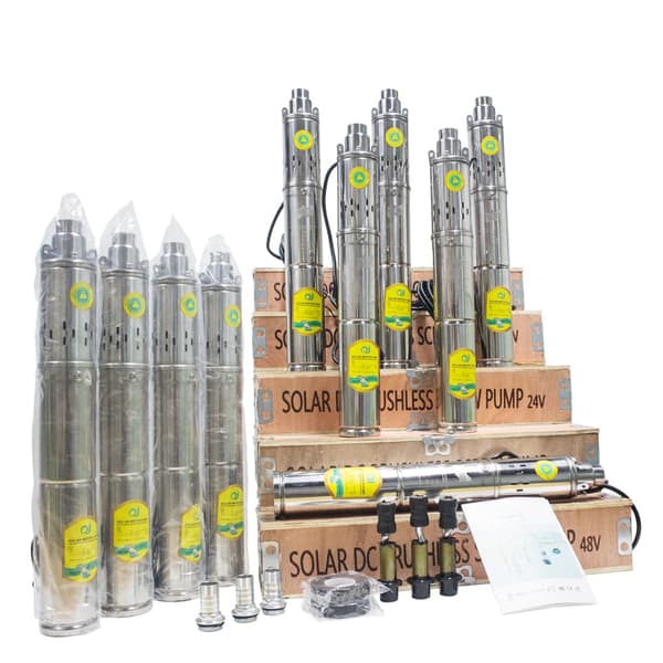 Aurinkoinen syvävesipumppu, 750W teho, maksimi virtaus 2T/h,750W, 48V 60V