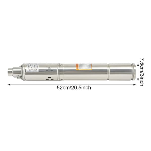 Elektrisk djupbrunnspump, hög flödeshastighet 1600L/h, maximal höjd 80m,EU, 220V