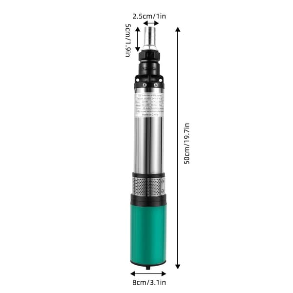 Dybbrønd nedsænkelig pumpe, 320W effekt, 22 GPM flowrate,Sølv