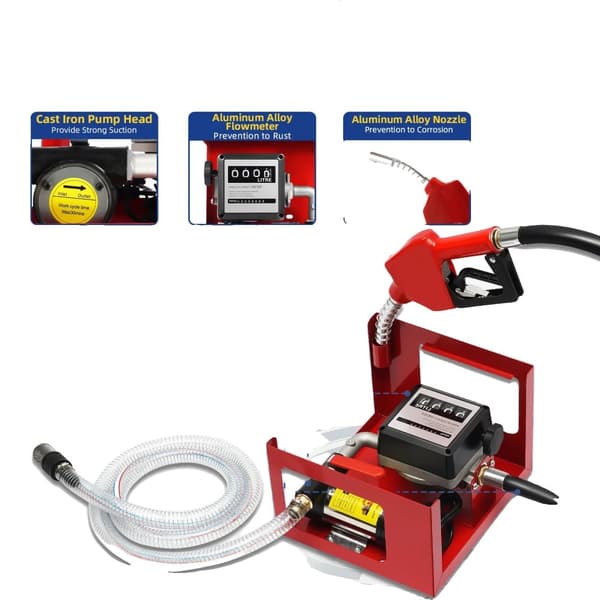 Dieselvärmeolje pump, 50L/min flödeshastighet, automatisk avstängning,200W