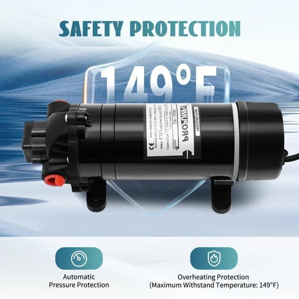 Selvprimende boosterpumpe, høj effektivitet flowrate, automatisk trykbeskyttelse, kompakt design.