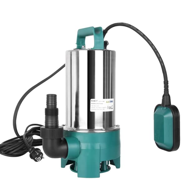 Sump Pumpe, 1100W Effekt, 20.000 l/t Flow Rate,EU, 230V, Blå