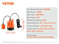 Miniatyrbillede 2 af 2: Utility Pumpe, Max Flow 4000 GPH, Max Højde 31 ft, Vandtæt IPX8,320W 1585 GPH, EU