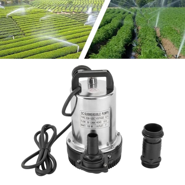 DC Nedsænket Spildevandspumpe, 6000L/H Flow Rate, Rustfrit Stål Konstruktion, Kompakt Design