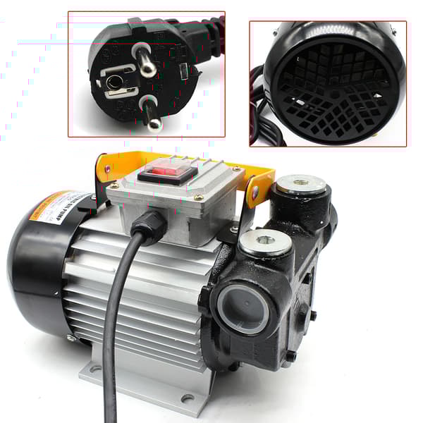 Selvprimende dieselpumpe, 60L/min flowrate, 550W effekt, holdbar konstruktion