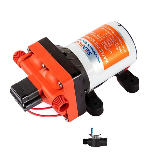 12V Itseimevä vesipumppu, 11,3L/min virtaus, 55 PSI kalvopumppu,SFDP1-030-055-42