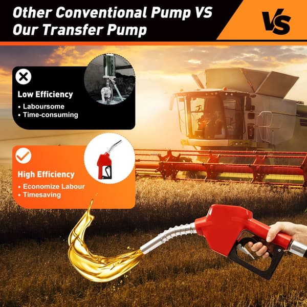 Dieselpumpe, Selv-sugende, 60L/min Flow Rate