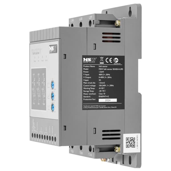 MSW - Mjukstartare - 400 V / 110 - 220 V - 1,5 kW - 3 A