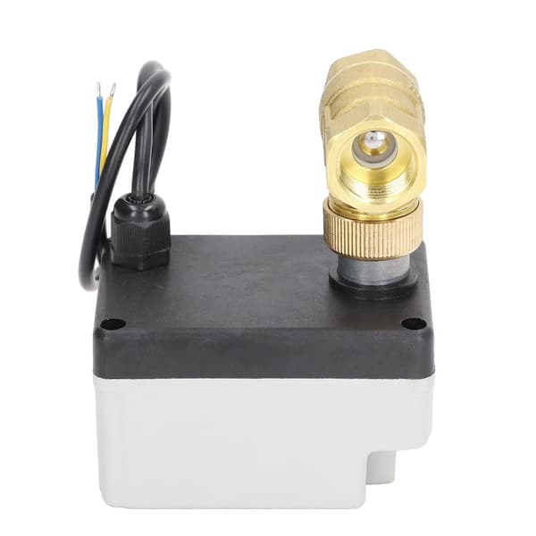 Motoriseret kugleventil 2 leder 2-vejs normalt lukket DN15 messing ABS DC 12V-24V tilbehør
