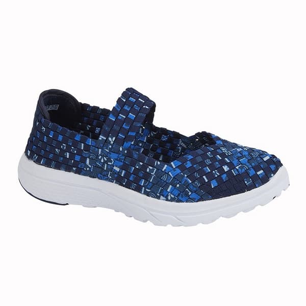 Dek Womens/Ladies Elasticated Interlaced Bar Shoes Blue/Navy 4 UK
