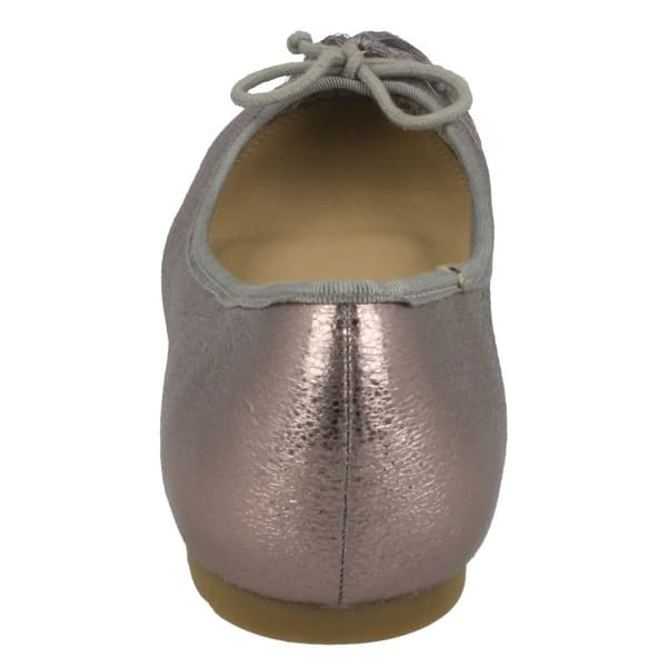 Spot On Kvinder/Damer flade ballerinaer med bue med kvast Pewter 5 UK