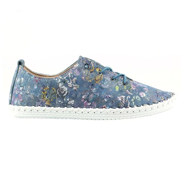 Lunar Kvinnor/Damer Exbury Floral Leather Plimsolls