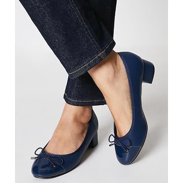 Good For The Sole Womens/Ladies Talia Block Heel Ballerina Flats