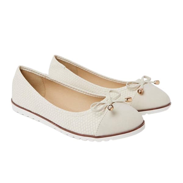 Good For The Sole Womens/Ladies Tam Bow Wide Flat Ballet Shoes