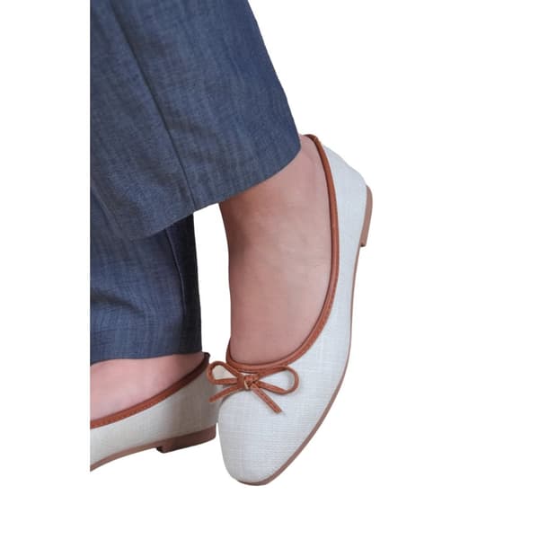 Where's That From Womens/Ladies Dawn Woven Bow Detail Ballerina Flats