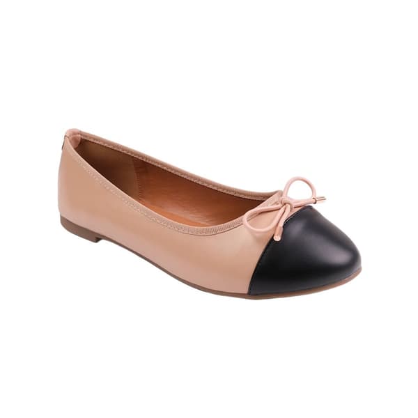 Where's That From Dam/Ladies Janice Bow Extra Wide Ballerina Flats