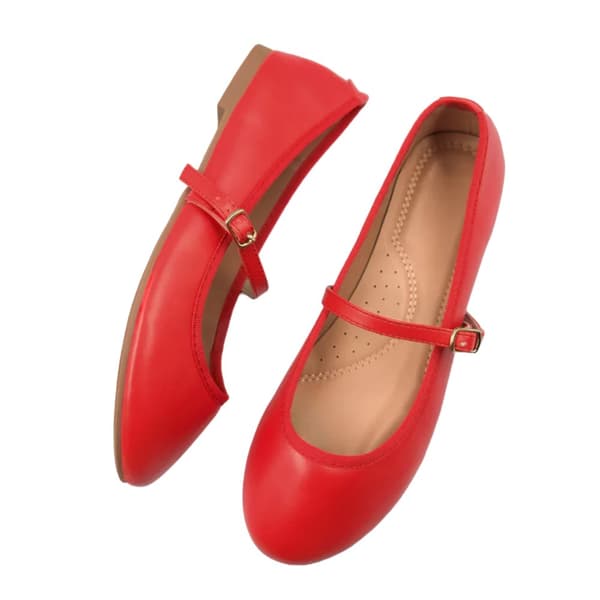 Where's That From Womens/Ladies Josie Straps Wide Ballerina Flats