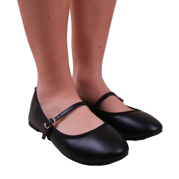 Where's That From Womens/Ladies Josie Straps Wide Ballerina Flats