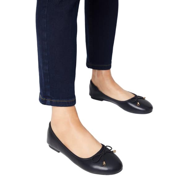 Dorothy Perkins Womens/Ladies Tonya Comfort Bow Detail Wide Ballerina Flats