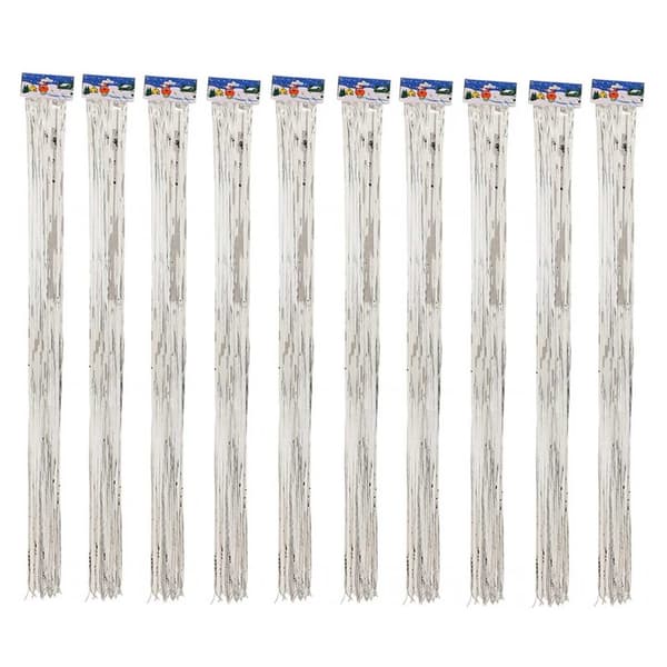 Ballongsvans Silver Glitter Metallic 10-Pack Glitterdraperi
