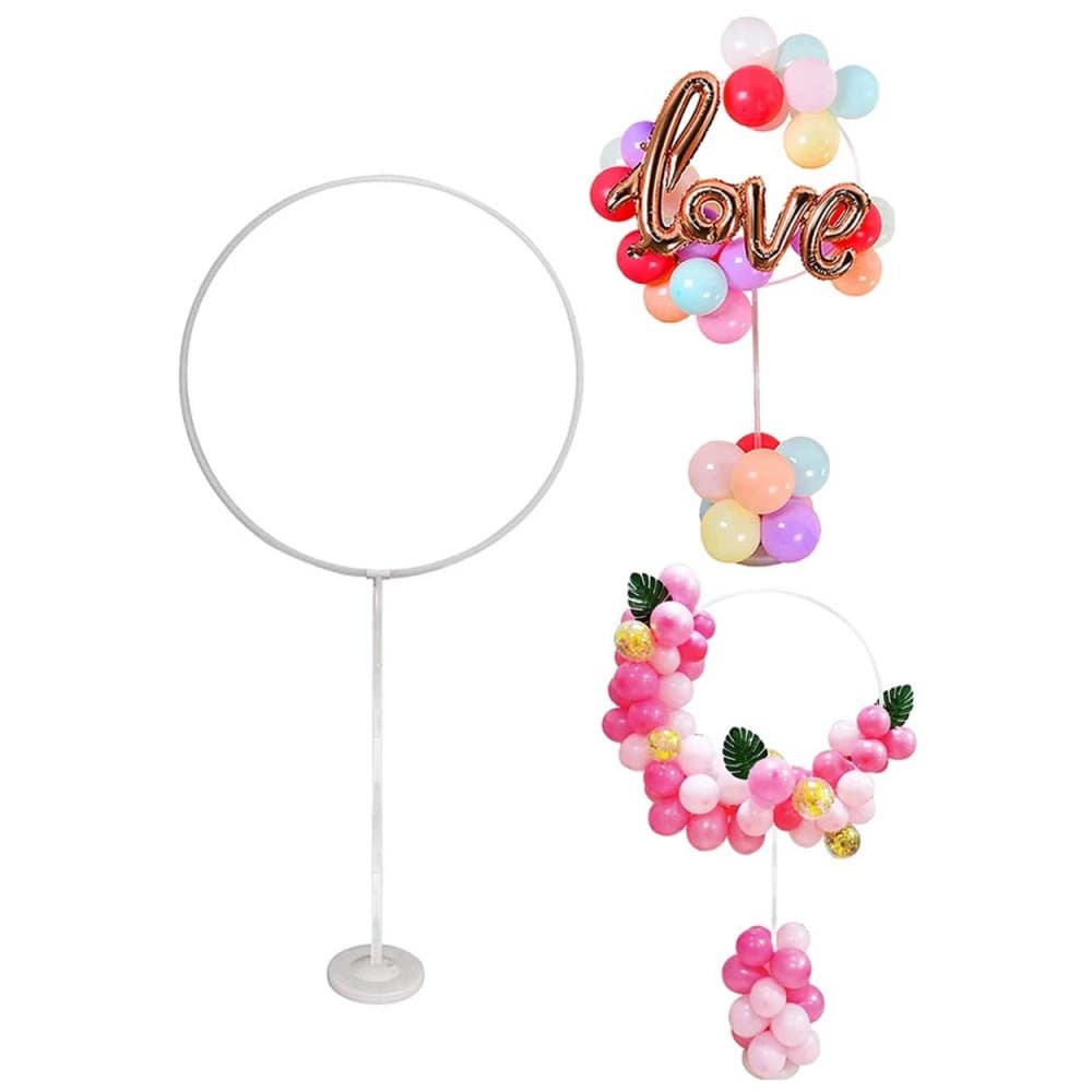 Runt Ballongställ - Ballongbåge - Hållare för Ballonger Fest Födelsedag