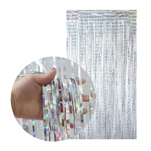 Glitterdeperi Metallic Silver 3-Pack [3x2m] juhlapäiväksi