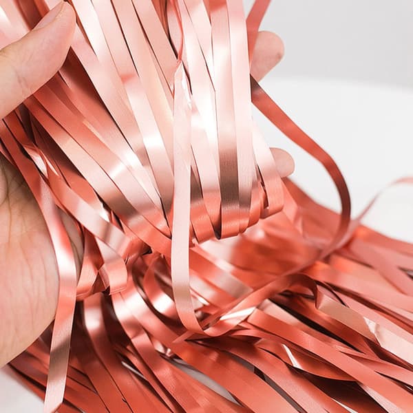 Glitterdraperi Metallic Roséguld 3-Pack [3x2m] för Fest Födelsedag