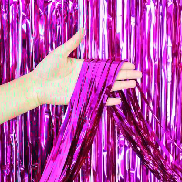 Glitter Drapery Metallic Pink 3 -pakkaus juhlien syntymäpäivään