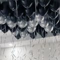Miniatyrbild 5 av 5: Takballonger - Ballonger för Taket, Babyshower Nyår Silver Svart 1 Set