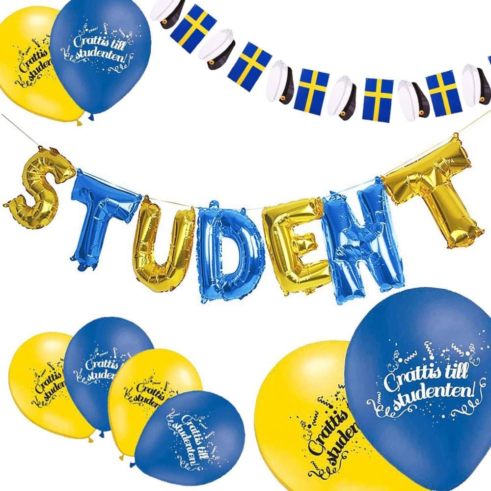 Studentpaket S - Ballonger, Girlanger