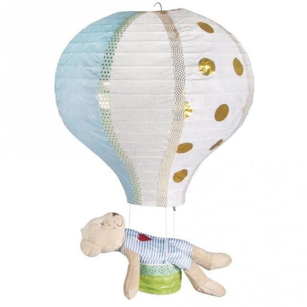 Papperslampion Ballong med metallram Ø 30 x 40 cm