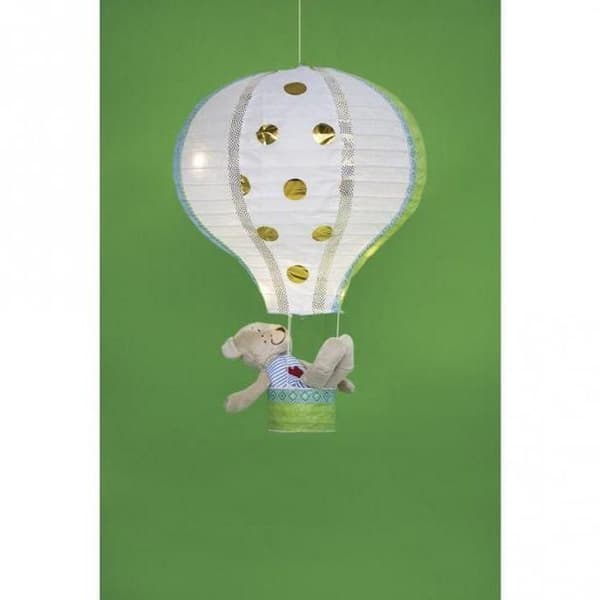 Papperslampion Ballong med metallram Ø 30 x 40 cm