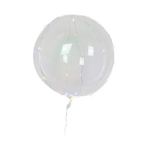 Transparent Led Ballong 30 Färgade Micro LEDs 45 cm