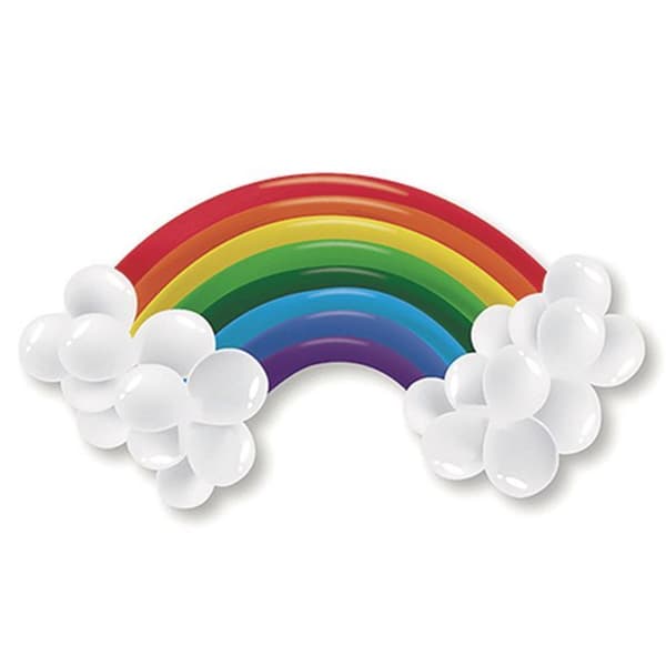 Rainbow Balloon Kit Mångfärgad Celebration Balloons Party Födelsedagsevenemang