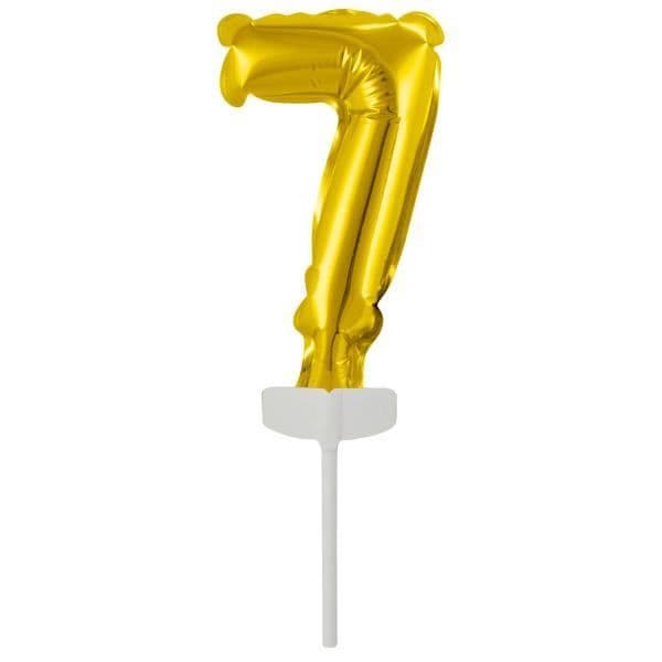 Ballongiff - Amscan - 7 - Guld - 18,5 x 9 cm - Aluminium