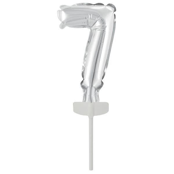 Amscan folieballong numrerad '7' 18,5 x 9 cm silver