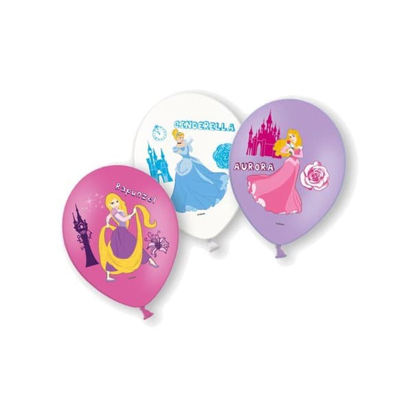 Ballonger - AMSCAN - DISNEY PRINSESSOR - Förpackning med 6 - 27,5 cm - Latex - Helium ingår