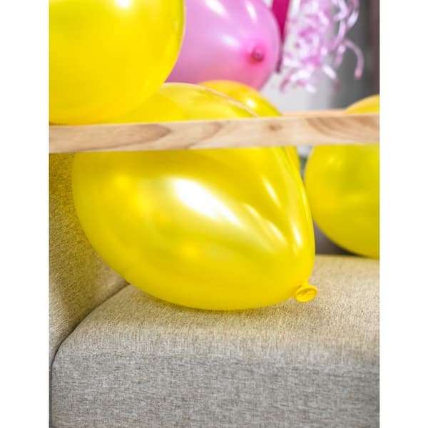 12 gula metalliska ballonger 28 cm