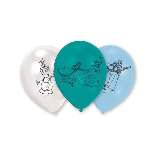 Ballonger - AMSCAN - Frysta - 6 enheter - 9 tum - Flerfärgad