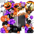Miniatyrbild 4 av 4: Halloween Dekoration - SPRINGOS - Flerfärgade Ballonger - 60 stycken - Latex - Halloween Tema