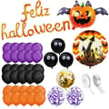 Miniatyrbild 1 av 4: Halloween Dekoration - SPRINGOS - Flerfärgade Ballonger - 60 stycken - Latex - Halloween Tema
