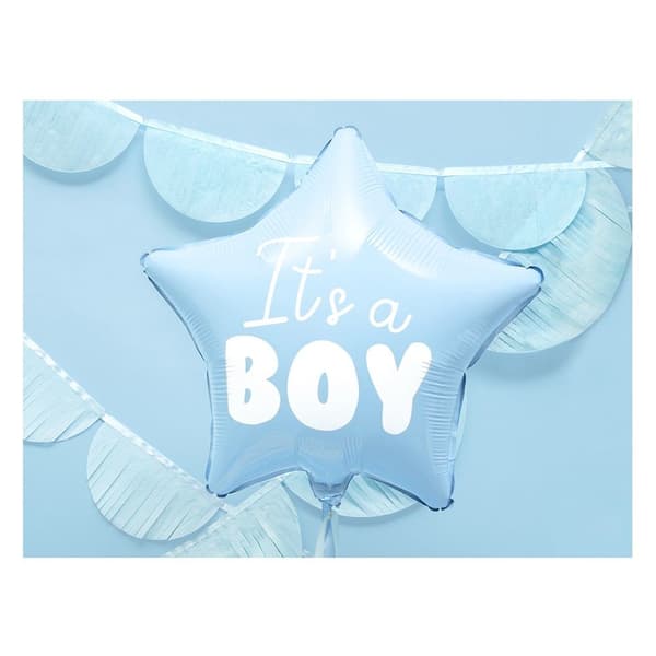 Heliumballong "It's a boy" Blå 45 cm