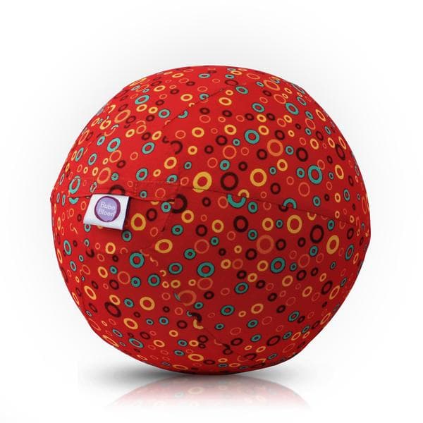 Akcija! Bubabloon lateksa balons ar auduma pārvalku, Circles Red