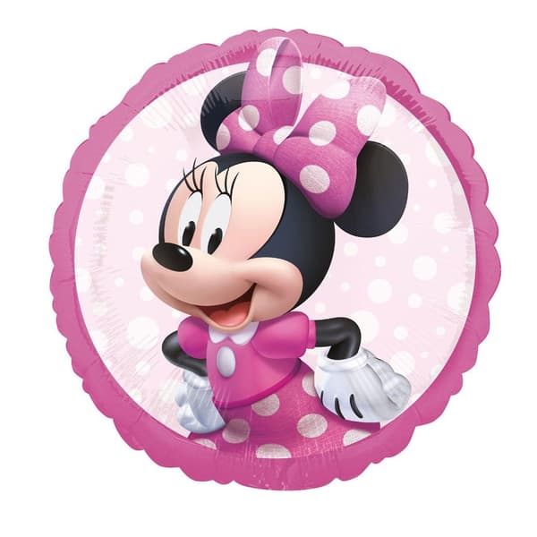 Minnie Mouse Forever rund folieballong - Rosa - 43cm