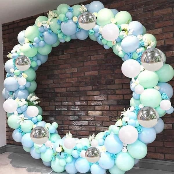 Ljusgrön turkos ballonggirland ballongbåge 100 st Festdekorationer för pojkar Flickor Kvinnor Födelsedag Dop Bröllop