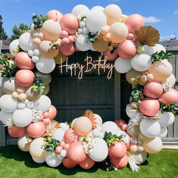 Ballonggirland - Ej specificerad - 105st - Latex - Festdekoration - Rose Gold Beige