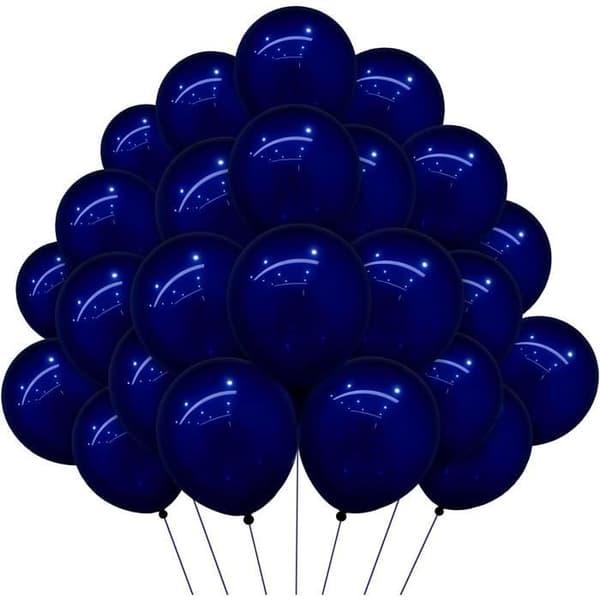 Marinblå ballong | Midnattsblå ballong 50 delar - 10" 25 cm dekoration för födelsedag, dop, fest