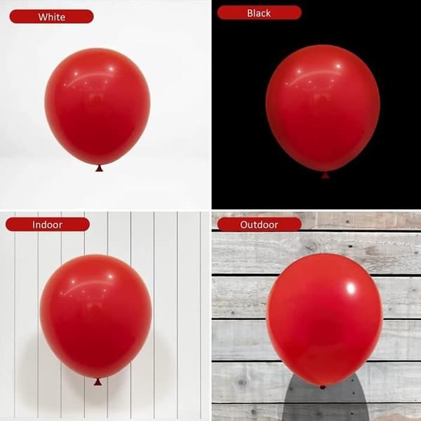 Röd ballong 50 delar - 10" 25 cm Baudruche ballong | Dekoration för födelsedag, dop, fest